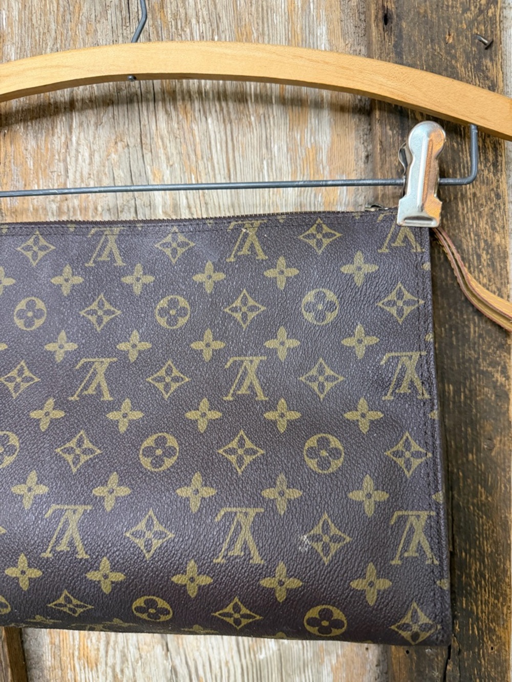VTG Louis Vuitton Monogram Clutch Toiletry Pouch Cosmetic Bag 26 Large - Picture 9 of 16